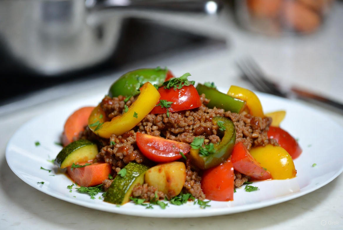 Salteado de Carne con Verduras