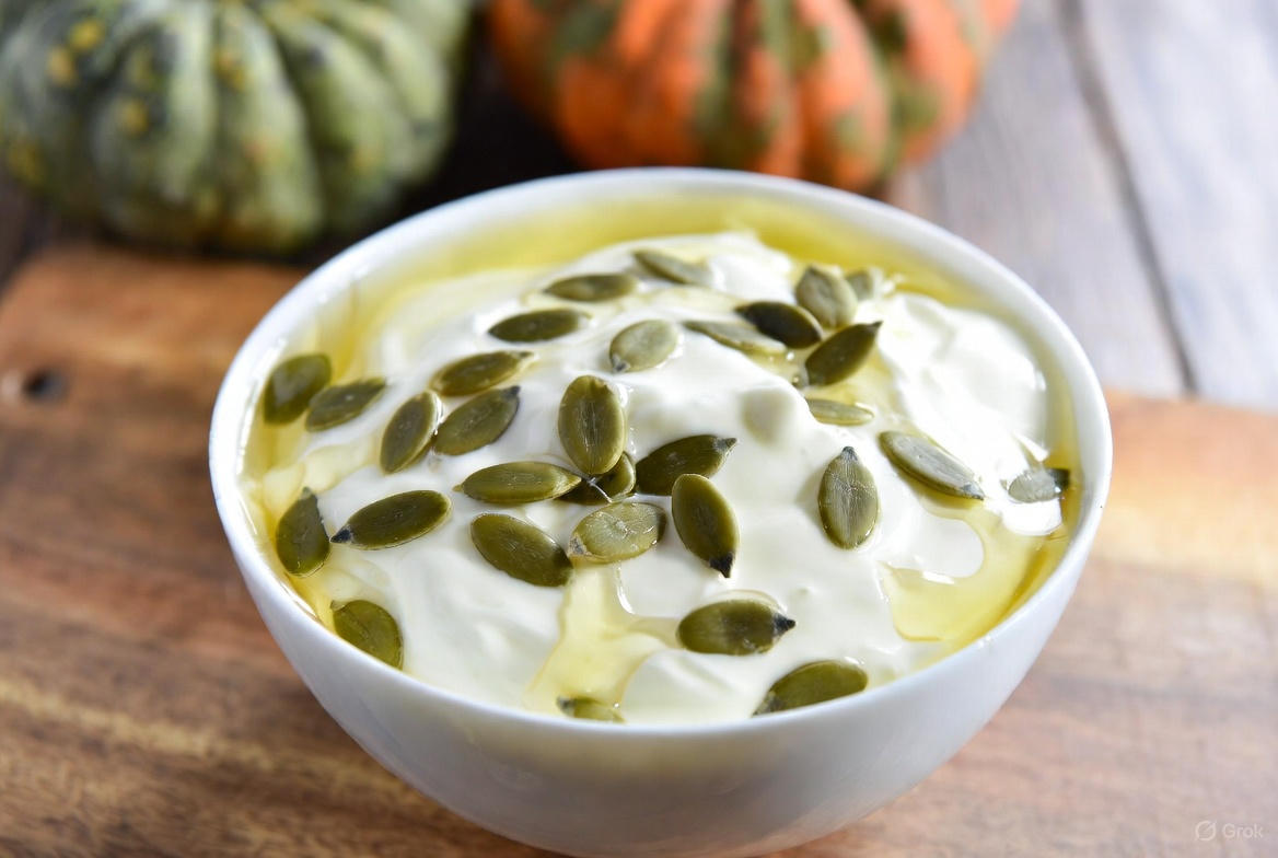 Yogur con Semillas de Calabaza