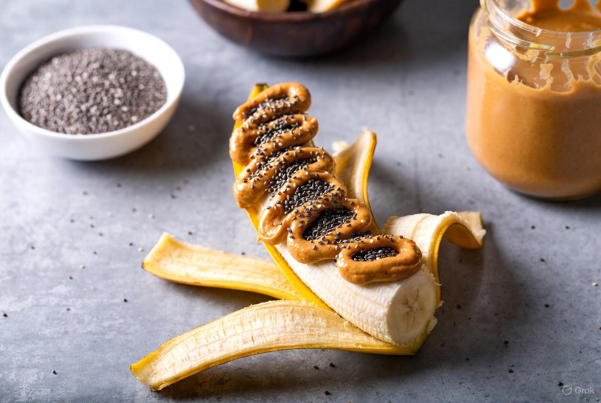 Plátano con Mantequilla de Maní