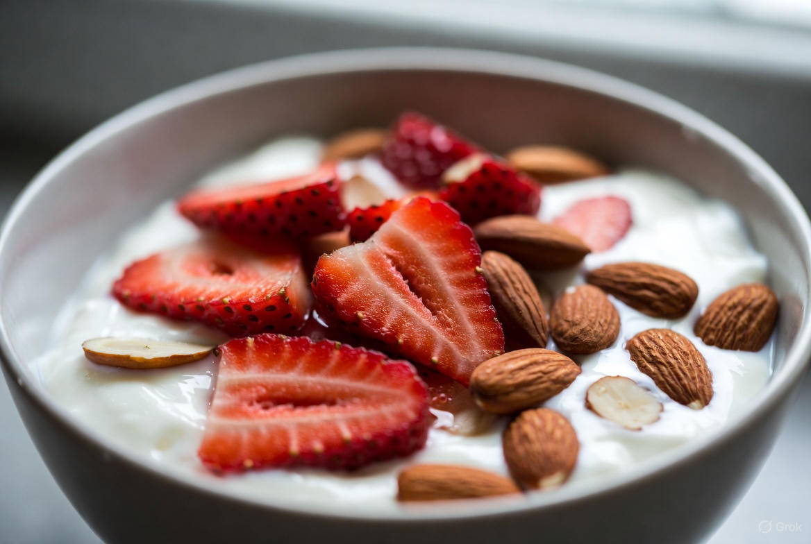 Yogur Fresa Almendras